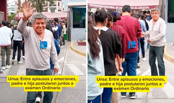 Padre e hija se presentan juntos a examen de la UNSA y se ganan las palmas: “Nunca es tarde”