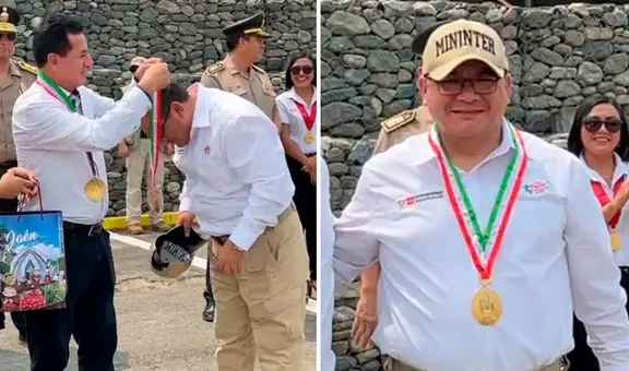 Alcalde de Jaén condecora a ministro del Interior, pese a cuestionamientos por la delincuencia en Perú