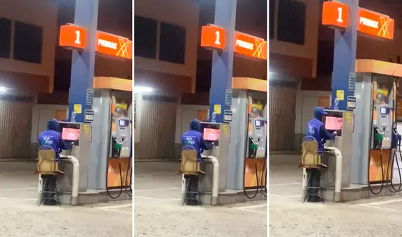 Trabajador usa computadora de grifo en San Juan  de Lurigancho para sus videojuegos: “Nadie se resiste al Point Black”