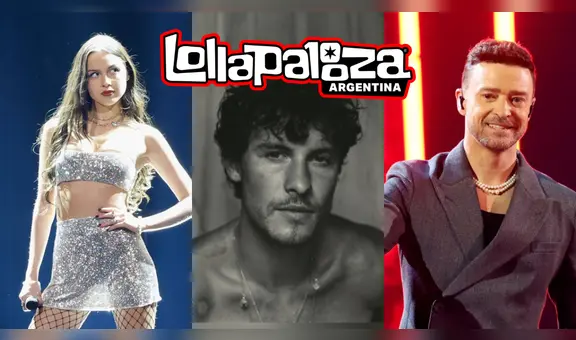 Lollapalooza Argentina 2025: Justin Timberlake, Olivia Rodrigo y Shawn Mendes lideran el cartel oficial