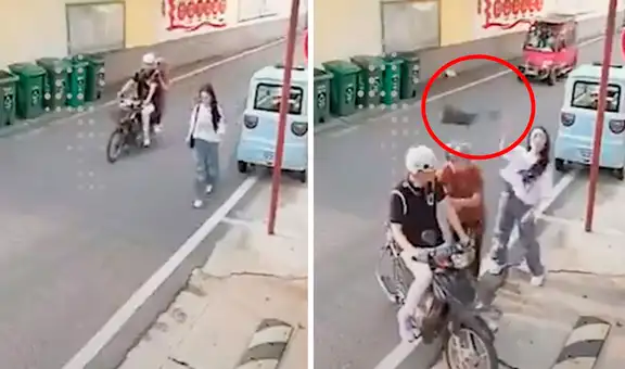 Se asusta al pensar que hombres la seguían para robarle, lanza su cartera a una casa y la trolean por inesperado final