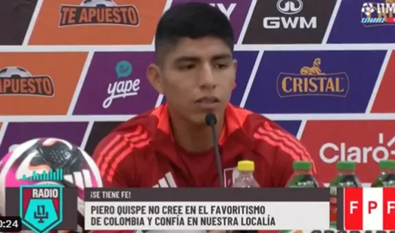 Piero Quispe y su firme respuesta previo al partido ante Colombia por las Eliminatorias: "Soy uno de los mejores"