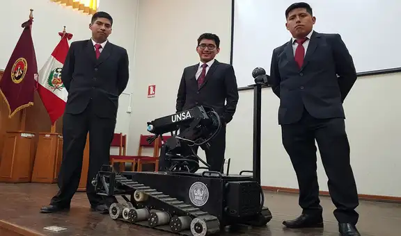 Estudiantes de la UNSA de Arequipa crean robot desactivador de explosivos y se gradúan de ingenieros: “Podría entregarse a las Fuerzas Armadas”