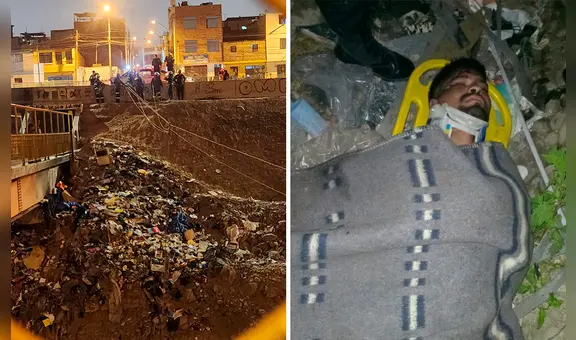Reciclador cae al río Rímac por intentar recoger una moto, imágenes del valiente rescate