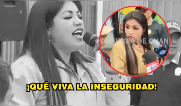 Congresista fujimorista Vivian Olivos se enfrenta a periodista y comete lapsus en discurso: "¡Que viva la inseguridad!"
