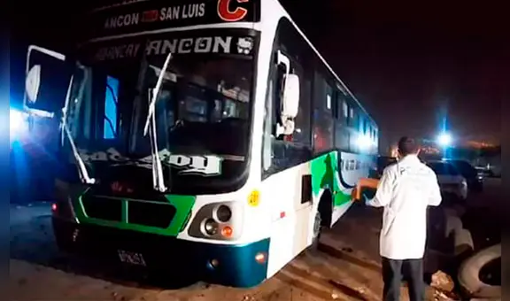 Sicarios atacan a tiros otro ómnibus con pasajeros en Ancón