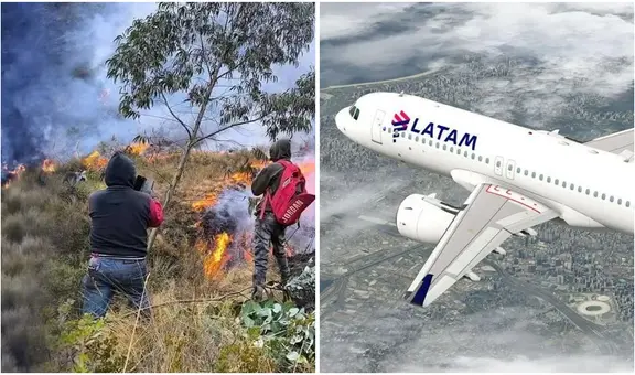 Avión de Latam no puede aterrizar en aeropuerto de Áncash por incendios forestales y regresa a Lima