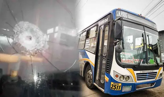 Extorsionadores disparan 7 veces contra buses Corazón de Jesús en SMP y amenazan con matar a conductor