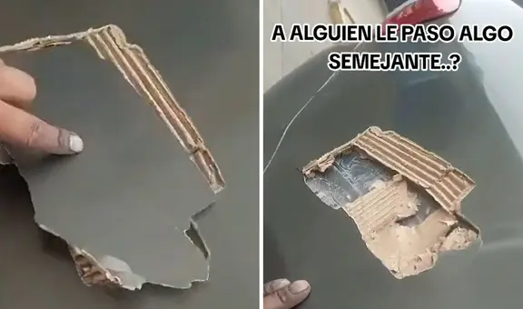 Conductor revisa la reparación de su auto y descubre lo impensado: “Fibra de 'cartono'”