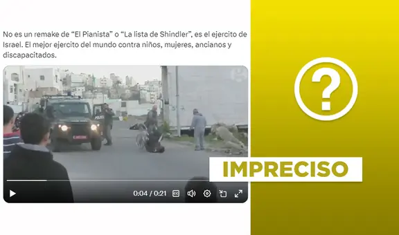 Video viral no muestra al Ejército de Israel empujando a palestino discapacitado en 2024