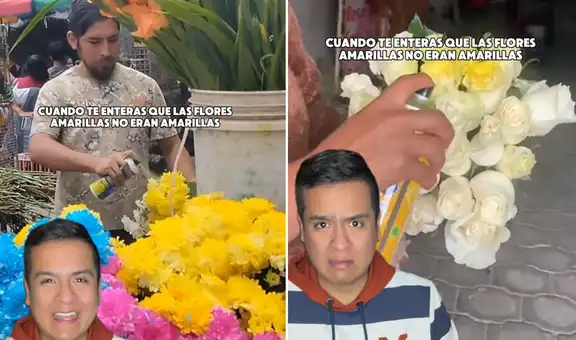 Captan a vendedores pintando flores amarillas y usuarios quedan en shock: “'Bisnes' son 'bisnes'”