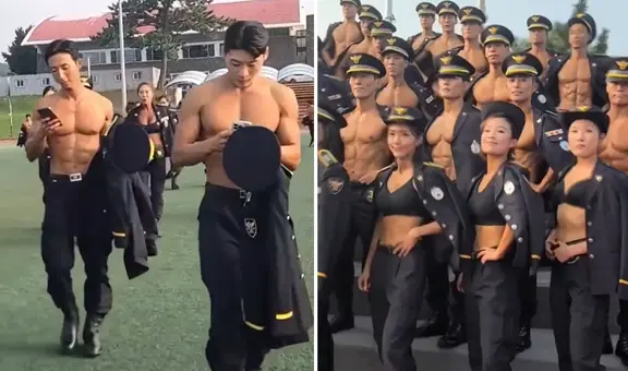 Captan el increíble aspecto físico de policías en Corea y causan furor: “¡Otro nivel”