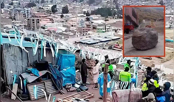 Dos hermanitos mueren mientras dormían tras caer enormes rocas a su vivienda en Huancavelica
