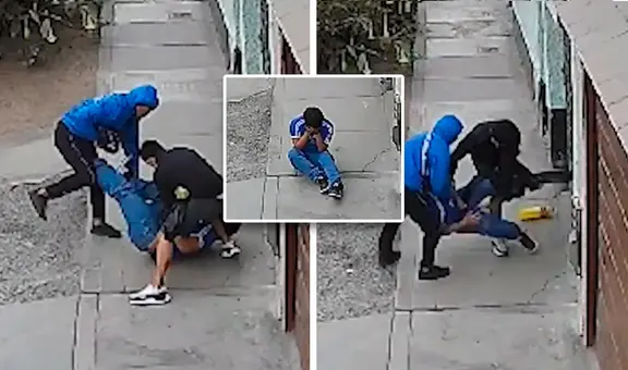 Escolar es asaltado a golpes en SJL pese a estado de emergencia: cámaras registraron el violento ataque