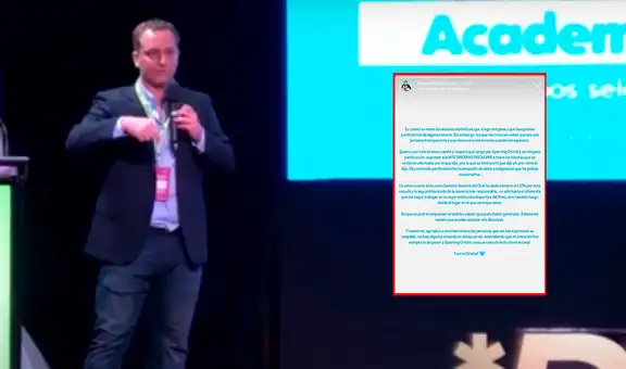 CEO de Sporting Cristal se pronuncia tras polémicas declaraciones que indignaron a hinchas rimenses