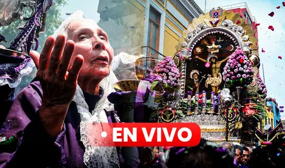 Procesión del Señor de los milagros 2024 EN VIVO: imagen del Cristo Moreno sale de la Iglesia Las Nazarenas