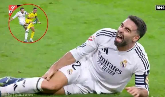Dani Carvajal se rompió los ligamentos cruzados de la rodilla: así fueron sus gritos de dolor
