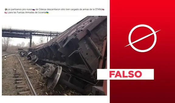 Imagen no muestra tren de la OTAN descarrilado por "partisanos rusos" en Odesa, Ucrania