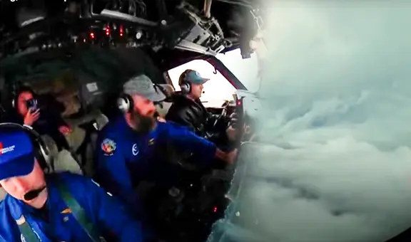 El preciso instante en que científicos vuelan hacia el huracán Milton en un avión cazatormentas: VIDEO captó todo