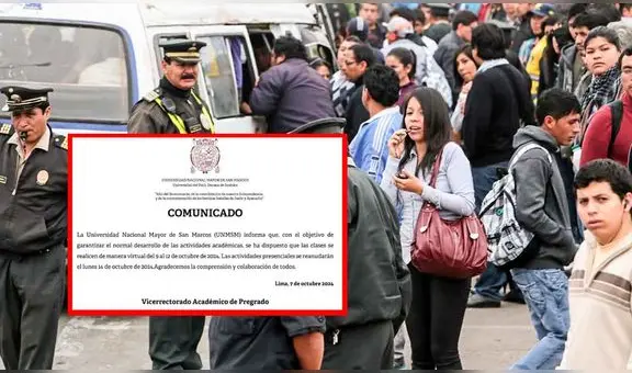 San Marcos y UNI suspenden clases presenciales por el paro de transportistas este jueves 10 de octubre
