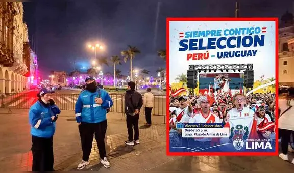 MML transmitió partido Perú vs Uruguay en pantalla gigante, pero cerró accesos a Plaza de Armas