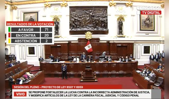 Congreso aprobó en primera votación proyectos de ley que sancionan a jueces y fiscales por liberar a detenidos en flagrancia delictiva