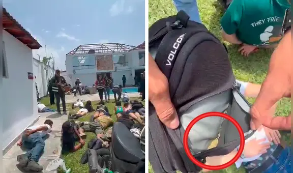 PNP interviene búnker en Lurín: 84 personas fueron detenidas y se incautó armas, drogas y explosivos