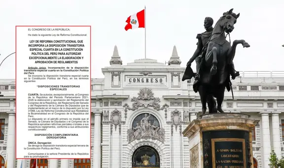 Incorporan ley que permite al Congreso elaborar reglamento del Senado y Cámara de Diputados