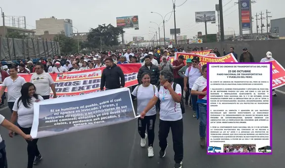 Gremios de transportistas anuncian paro nacional para el miércoles 23 de octubre