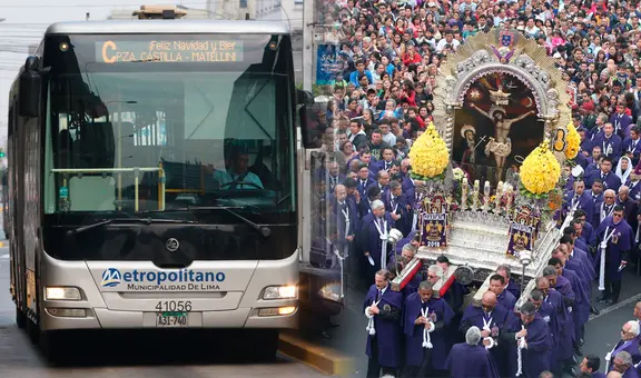 Señor de los Milagros: recorrido del Metropolitano, corredor azul y corredor morado este 18 de octubre