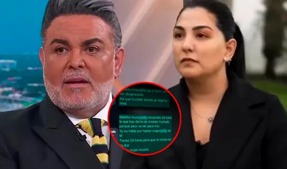 Ana Siucho recibe FUERTES AMENAZAS contra su vida tras acusación contra Andrés Hurtado: 'Amor y fuego' EXPONE chats