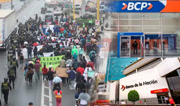 23 de octubre paro nacional de transportistas: ¿abrirá el BCP, Banco de la Nación y otros entidades financieras?