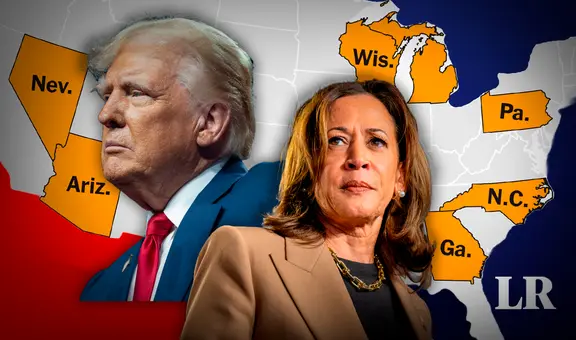 Los 7 ESTADOS CLAVE que definirían los resultados a favor de Trump o Kamala en las elecciones de Estados Unidos 2024