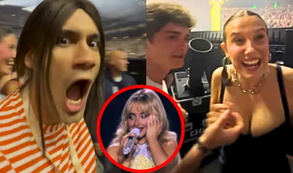 Hijo de Alfredo Benavides tiene MOMENTO VIRAL en concierto de Sabrina Carpenter junto a Millie Bobby Brown
