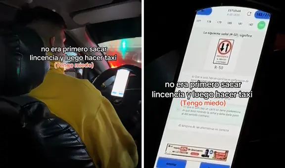 Peruano capta a taxista estudiando para obtener su licencia y queda en shock: "¿No era antes?"