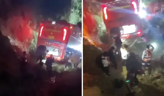 La Libertad: al menos 38 heridos tras despiste de bus con trabajadores de minera La Poderosa en Pataz