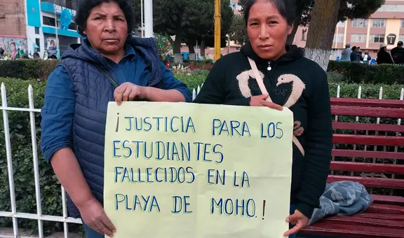 Familiares de escolares que fallecieron ahogados en Puno exigen justicia y cierre de playa en Moho