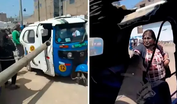 Poste cae sobre mototaxi en Ventanilla y conductora e hija se salvan de morir: "No quise ver atrás, pensé mal"