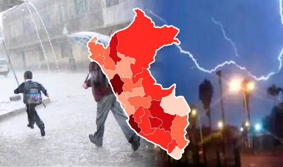 Senamhi emite alerta naranja en 12 regiones por lluvias y tormentas eléctricas hasta el 9 de noviembre