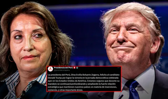 Dina Boluarte a Donald Trump tras ganar las elecciones en EE.UU: "Su mandato ampliará la relación en inversiones y comercio"