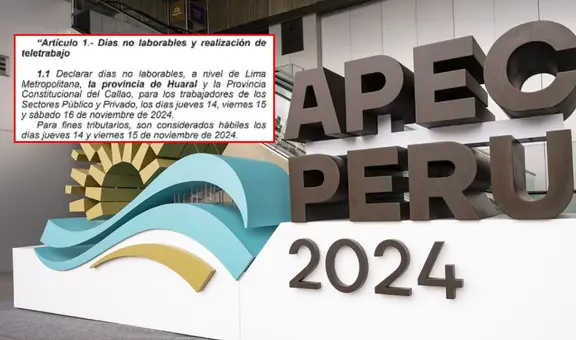 Teletrabajo obligatorio los días 11, 12 y 12 de noviembre por APEC 2024: ¿a quiénes aplica esta medida?