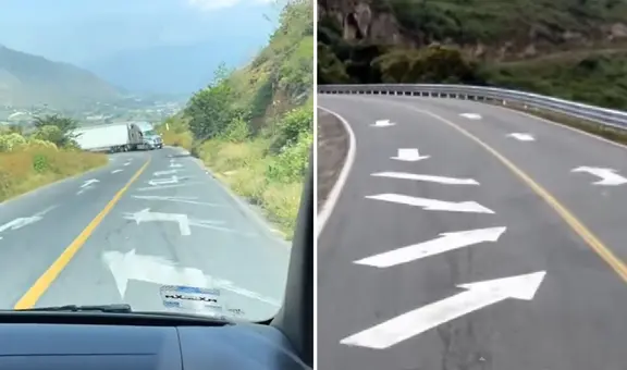 Conductor queda pasmado al ver que carriles cambian de sentido y debe seguir las flechas: “Jamás vi algo así”