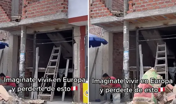 Albañiles construyen casa con poste de luz dentro y es viral en redes: “Lima potencia mundial”