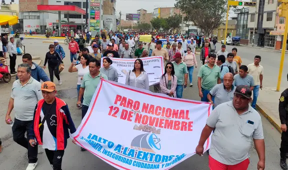 Últimas noticias del paro de transporte del 12 de noviembre: Piura y Lambayeque marcharon contra la delincuencia