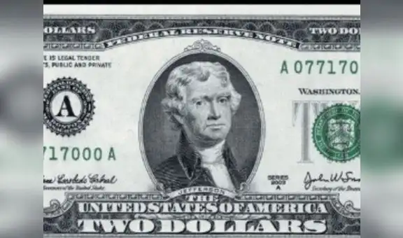 La única razón por la cual el billete de US$2 en Estados Unidos no sería utilizado en 2025