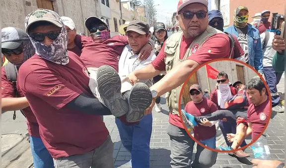 Paro nacional deja 8 heridos por perdigones en Arequipa: hubo enfrentamiento entre policías y obreros