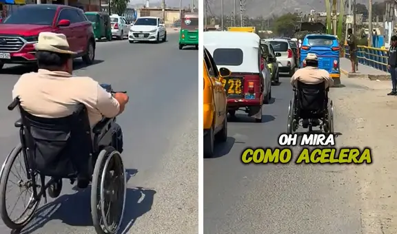 Peruano en silla de ruedas causa asombro con su velocidad en plena pista: "Listo para la Fórmula 1"