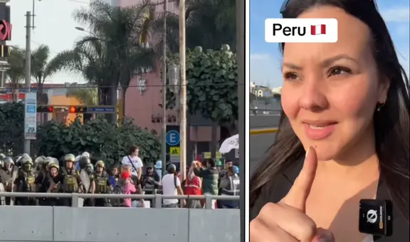 Periodista extranjera relata panorama de protestas en las afuera de evento del APEC: "El peruano no se deja"