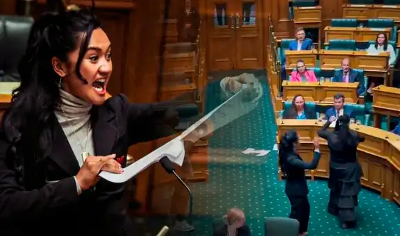 Diputados maoríes protestan con un 'haka' en Parlamento de Nueva Zelanda contra ley que les recortaría derechos