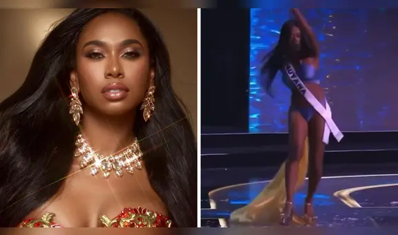 Miss Guyana sufre inesperada caída durante su desfile en traje de baño en la preliminar del Miss Universo 2024
